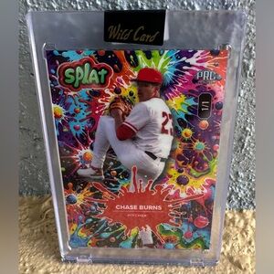 2024 Wild Card Splat Chase Burns PRC # 1/1 Tie Dye Cincinnati Reds